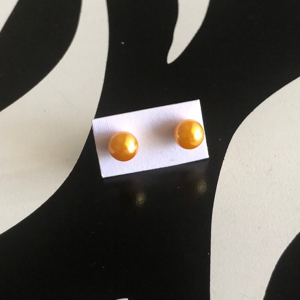4 for $20 Small Yellow Ball Stud Earrings